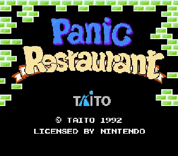 Panic Restaurant (Europe) screen shot title